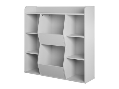 Ameriwood Tyler 40.8"H 9-Shelf Bookcase, Dove Gray Particle Board (4865412COM)