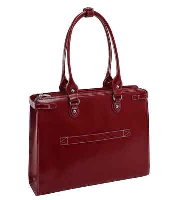 McKlein W Series Laptop Briefcase, Red Leather (94836)