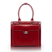 McKlein W Series Laptop Briefcase, Red Leather (94836)