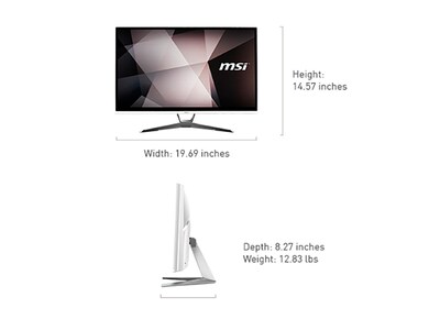 MSI Pro 22XT 10M-484US All-in-One Desktop Computer, Intel Core i3, 8GB Memory, 256GB SSD (PR22XT10M484)