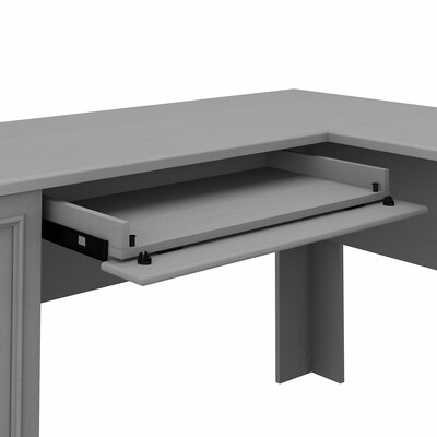 Bush Furniture Fairview 60"W L-Shaped Desk with Hutch, Cape Cod Gray (FV004CG)