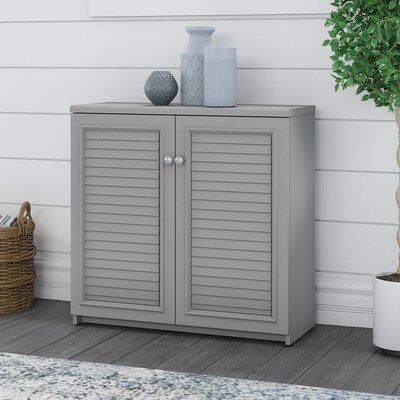 Bush Furniture Fairview 30.71" Small Storage Cabinet with 3 Shelves, Cape Cod Gray (WC53596-03)