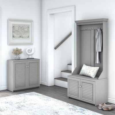 Bush Furniture Fairview 30.71" Small Storage Cabinet with 3 Shelves, Cape Cod Gray (WC53596-03)