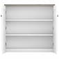 Bush Furniture Fairview 30.71" Small Storage Cabinet with 3 Shelves, Shiplap Gray/Pure White (WC53696-03)