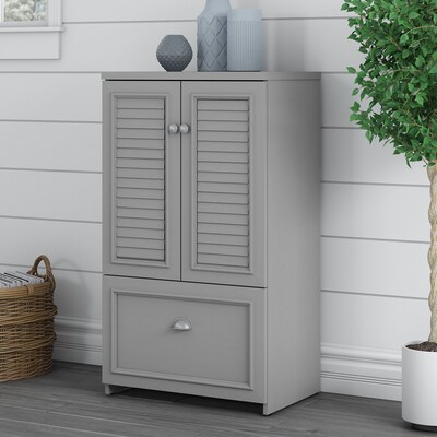Bush Furniture Fairview 41.69" Storage Cabinet with 3 Shelves, Cape Cod Gray (WC53580-03)