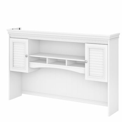 Bush Furniture Fairview 60 W Desktop Hutch, Shiplap Gray/Pure White (WC53631-03)
