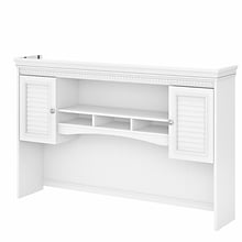 Bush Furniture Fairview 60 W Desktop Hutch, Shiplap Gray/Pure White (WC53631-03)