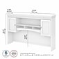 Bush Furniture Fairview 60 "W Desktop Hutch, Shiplap Gray/Pure White (WC53631-03)