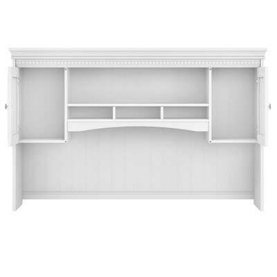 Bush Furniture Fairview 60 "W Desktop Hutch, Shiplap Gray/Pure White (WC53631-03)