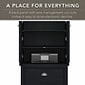 Bush Furniture Fairview 41.69"H Storage Cabinet with 3 Shelves, Antique Black/Hansen Cherry (WC53980-03)