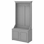 Bush Furniture Fairview Hall Tree with Shoe Storage Bench, Cape Cod Gray (WC53553-03)