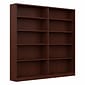 Bush Furniture Universal 72"H 5-Shelf Bookcase with Adjustable Shelves, Vogue Cherry, 2/Set (UB003VC)