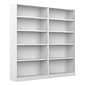 Bush Furniture Universal 72"H 5-Shelf Bookcase, Pure White, 2/Set (UB003PW)