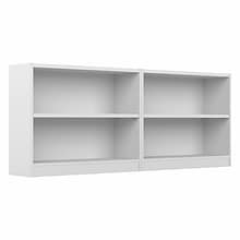 Bush Furniture Universal 30H 2-Shelf Bookcase, Pure White, 2/Set (UB001PW)