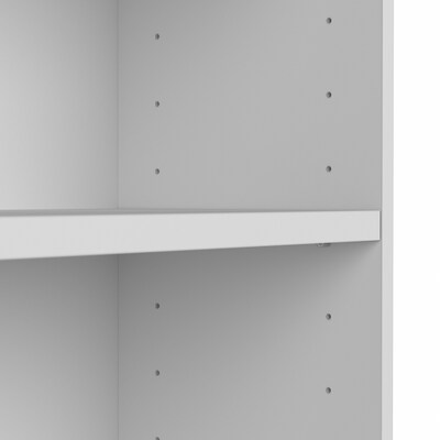 Bush Furniture Universal 30"H 2-Shelf Bookcase, Pure White, 2/Set (UB001PW)
