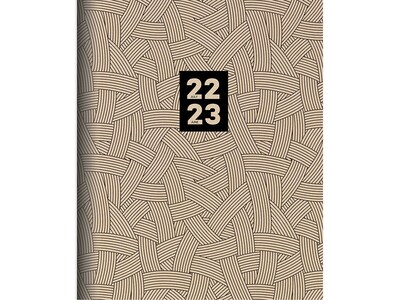 2022-2023 TF Publishing Puzzle Kraft 9 x 11 Academic Monthly Planner, Kraft/Black (AY-LMO-23-4714)