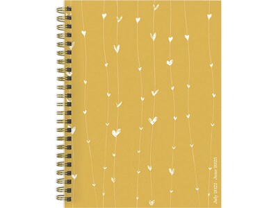 2022-2023 TF Publishing Harvest Hearts 6 x 8 Academic Weekly & Monthly Planner, Yellow/White (AY-MWM-23-9212)