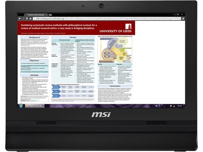 MSI PRO 16T 10M 085US All-in-One Desktop Computer, Intel Celeron, 4GB Memory, 128GB SSD (PR16T10M085)