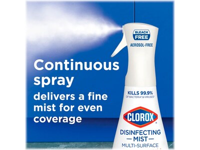 Clorox Disinfecting Multi-Surface Mist, Eucalyptus/Peppermint Scent, 16 Fl. Oz. (60152)