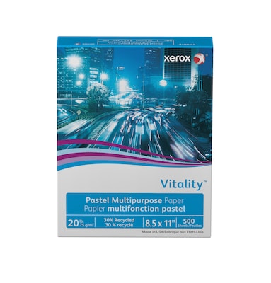 Xerox® Vitality® 8.5 x 11, Multipurpose Paper, 20 lbs., Goldenrod, 500/Ream (3R11055)