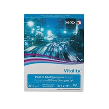 Xerox® Vitality® 8.5 x 11, Multipurpose Paper, 20 lbs., Goldenrod, 500/Ream (3R11055)