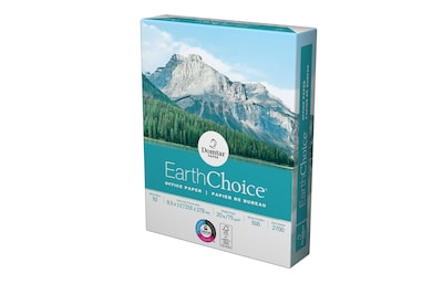 EarthChoice 8.5 x 11 Multipurpose Paper, 20 lbs., 92 Brightness, 500 Sheets/Ream (2700)