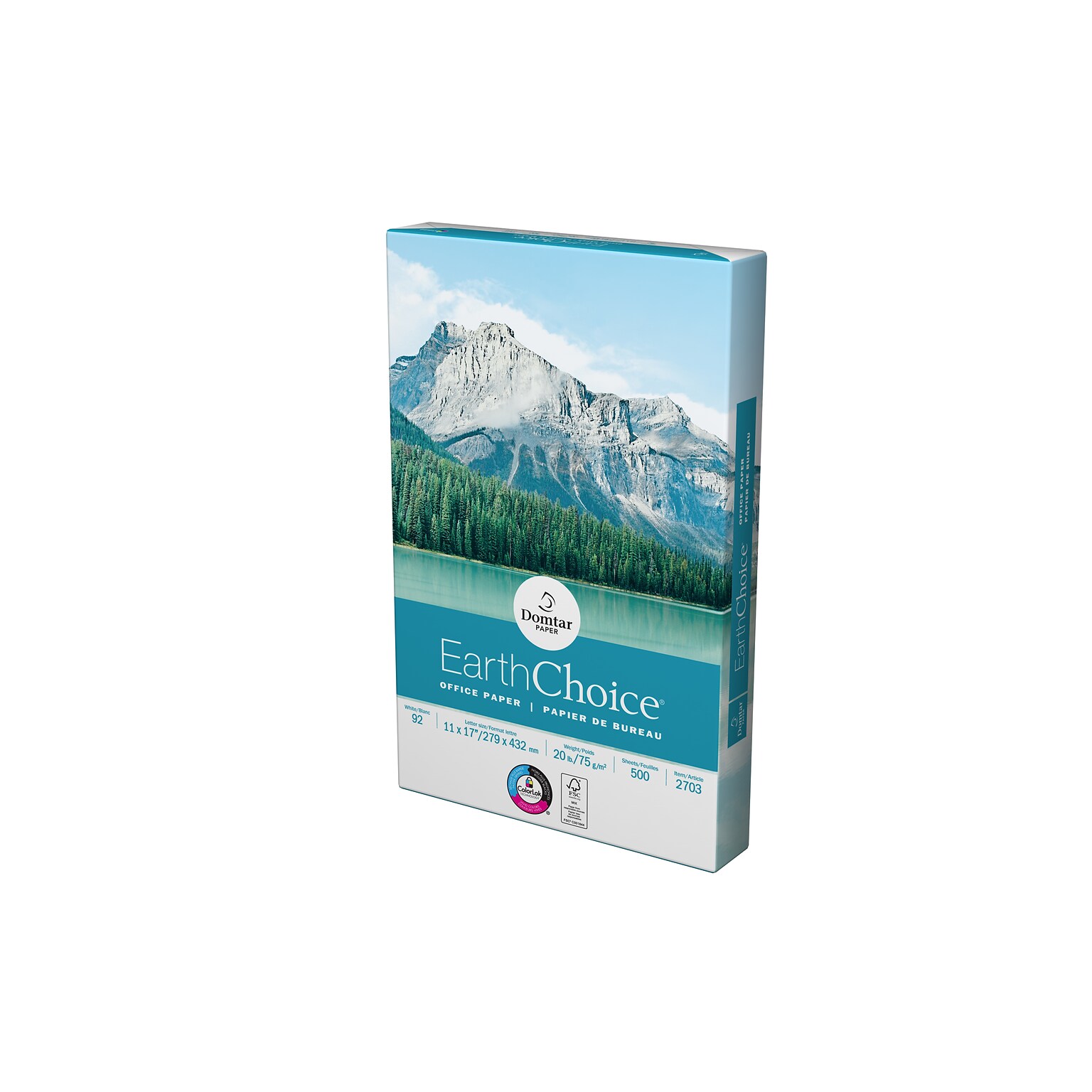 EarthChoice 11 x 17 Multipurpose Paper, 20 lbs., 92 Brightness, 500 Sheets/Ream, 5 Reams/Carton (2703/40480)