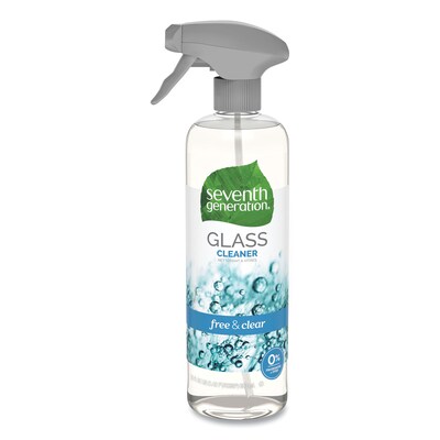 Seventh Generation® Natural Glass and Surface Cleaner, Free and Clear/Unscented, 23 oz Trigger Spray Bottle