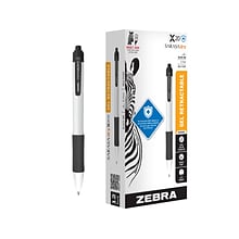 Zebra Sarasa Dry X20+ Retractable Gel Pen, Medium Point, 0.7mm, Black Ink, Dozen (41610)