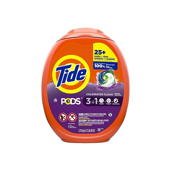Tide PODS 3-in-1 Laundry Detergent Capsules, 98 oz., 112 Capsules (03250)