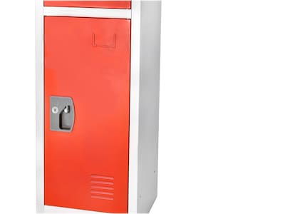 AdirOffice 72'' 3-Tier Key Lock Red Steel Storage Locker, 2/Pack (629-203-RED-2PK)