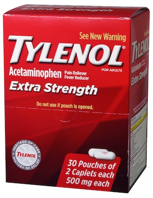 Tylenol Extra Strength Caplets, 30/Box (64478/7003-30)