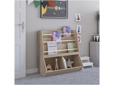 Ameriwood Tyler 36"H 5-Shelf Bookcase, Blonde Oak Particle Board (4947847COM)