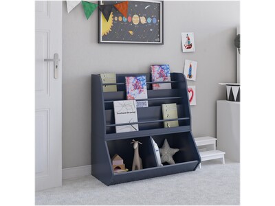Ameriwood Tyler 36"H 5-Shelf Bookcase, Navy Particle Board (4947837COM)