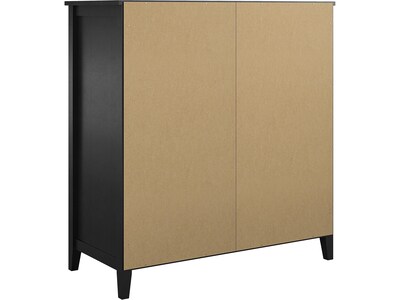 Ameriwood Tuxedo 34.9" Bar Cabinet with 7 Shelves, Black (3969872COM)