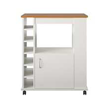 Ameriwood Williams 12-Shelf Particle Board Kitchen Cart, White (5276817COM)