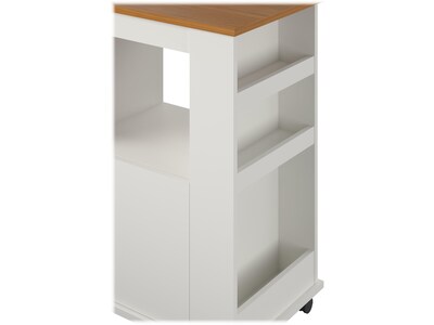 Ameriwood Williams 12-Shelf Particle Board Kitchen Cart, White (5276817COM)