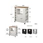 Ameriwood Williams 12-Shelf Particle Board Kitchen Cart, White (5276817COM)