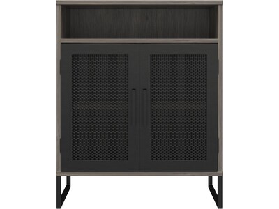 Ameriwood Purdue 30" Storage Cabinet with 3 Shelves, Gray Oak (3558917COM)