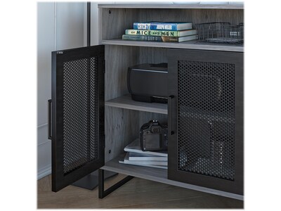 Ameriwood Purdue 30" Storage Cabinet with 3 Shelves, Gray Oak (3558917COM)