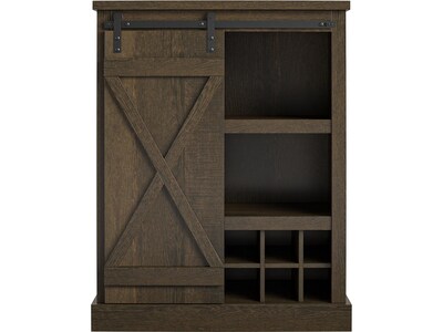 Ameriwood Knox County 36" Bar Cabinet with 4 Shelves, Oak Brown (3389903COM)