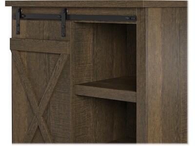 Ameriwood Knox County 36" Bar Cabinet with 4 Shelves, Oak Brown (3389903COM)