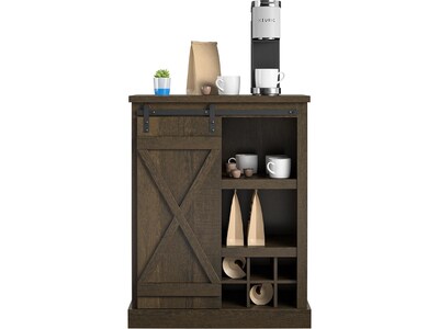 Ameriwood Knox County 36" Bar Cabinet with 4 Shelves, Oak Brown (3389903COM)