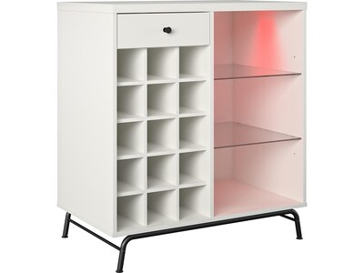 Ameriwood Melbourne 36.5 Bar Cabinet with 3 Shelves, White (3593013COM)