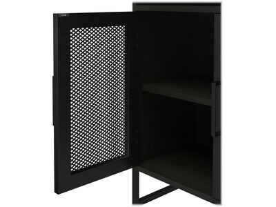 Ameriwood Purdue 30" Storage Cabinet with 3 Shelves, Black Oak (3558335COM)