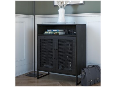 Ameriwood Purdue 30" Storage Cabinet with 3 Shelves, Black Oak (3558335COM)