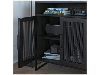 Ameriwood Purdue 30" Storage Cabinet with 3 Shelves, Black Oak (3558335COM)