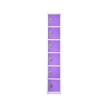 AdirOffice 72 6-Tier Key Lock Purple Steel Storage Locker, 2/Pack (629-206-PUR-2PK)