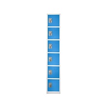 AdirOffice 72 6-Tier Key Lock Blue Steel Storage Locker, 2/Pack (629-206-BLU-2PK)