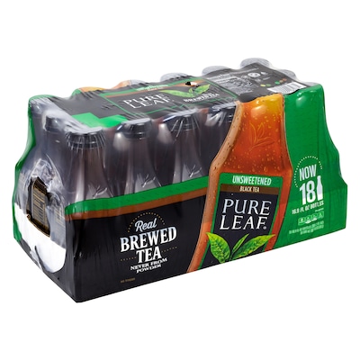 Lipton Pure Leaf Unsweetened Iced Black Tea, 18-Pack/16.9 oz (220-02027)